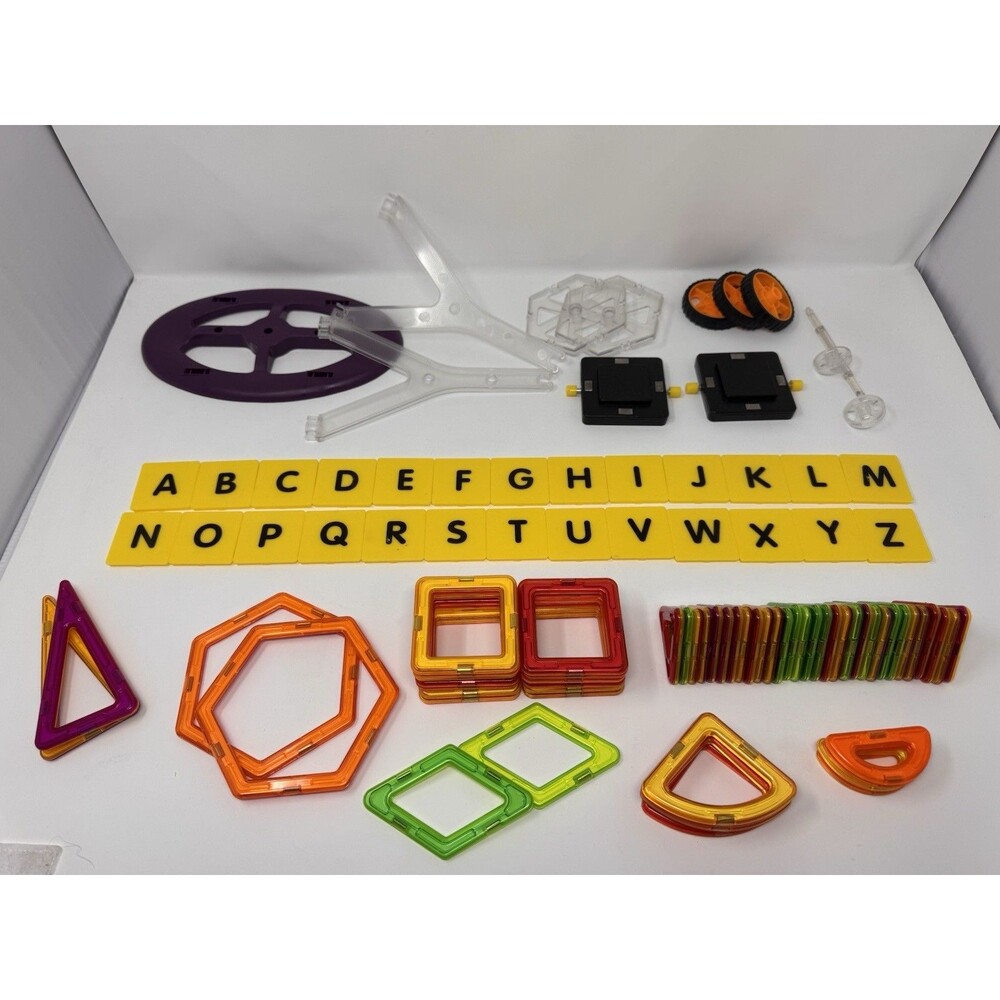 Magformers Magnetic Tiles Lot of 96 Pieces Complete Alphabet Set